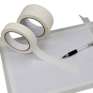 Strong Adhesion No Residue White Crepe Paper Teachers Tape for School and Office Easy Removal Hot Melt Rubber Masking Glue