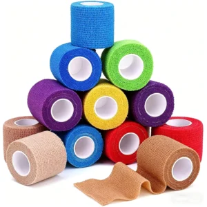 Strong Hold Self Adhesive Cohesive Bandage for Sports Athletic Wrap Ankle Wrist Support Tearable by Hand Breathable