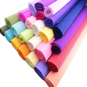 Student 250cm 25/50cm Colored Crepe Paper Roll Origami Crinkled Crepe Paper Craft DIY Flowers Decoration Crepe Paper Flowers