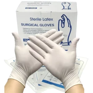 Style Powder Free Medical Use Sterile Latex Gloves Operation Protective Disposable Natural Latex Surgical Gloves