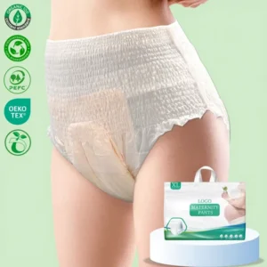 Super Absorbent Disposable Night Use Maternity Sanitary Panties Printed 3D Leak Guard Biodegradable Backsheet Custom Size Japan