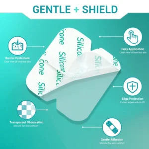 Surgery Adhesive Silicone PU IV Cannula Fixing Dressing Transparent Silicone IV Wound Dressing for Hospital Clinic
