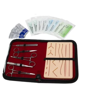 Surgical Kit for Medical Students Training Teaching Practice include 5 Tools One Suture Pad Blade and Suture Full Set Reusable