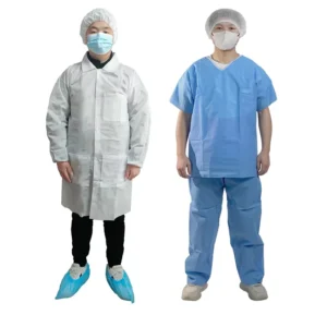 Surgical Medical Work Wear Disposable 3 Pocket Lab Cota Gown for Doctor and Nurse Use