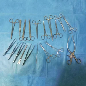 Surgical Operating Kit 19 Items Hospital Surgical Stainless Steel Instruments Set Forcep Tweezers Scissors