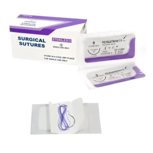 Surgical Sutures PGA Absorbable Sterile EO Single Use for Medical Procedures