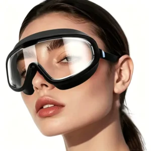 Swim Goggles with Anti Fog Myopia High Degree Frame Earplugs for Women Men