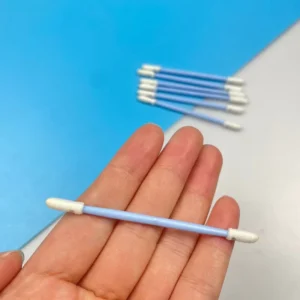 Symmetrical Dual Head Lint Free Micro Swab 71mm Stubby Handle Twin 3.2mm Foam Tips for Cleaning Electronics Precision Workflows