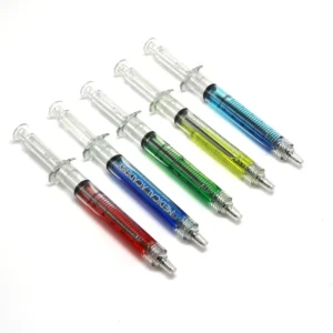 Syringe Shaped Injection Needle Office School Liquid Ball Pens