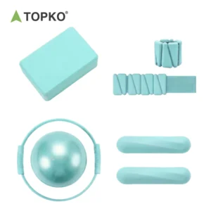 TOPKO Custom Logo OEM Professional Pilates Bands Set Fabric Booty Bands Yoga Pilates Kit
