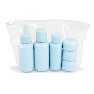 TSA Approved PET Refillable Leak Proof Travel Toiletry Set Reusable Sealed Cosmetic Jar for Lotion Skincare Vacation
