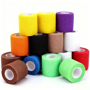 Tearable by Hand Medical Self Adhesive Bandages Wrap Cohesive Self adhesive Bandages Muti Colors Custom