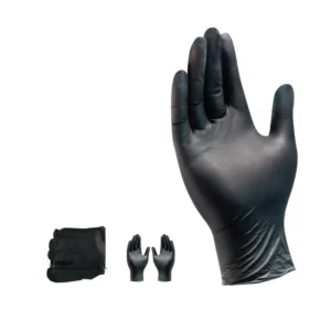Thick 4.0g Black Nitrile Disposable Gloves 100pcs Food Safe Industrial Cleaning Home Use