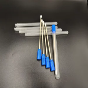 Thickened Cotton Tip Medical Lab Pathogen Isolation Anti Break Wooden Handle Specimen Swab
