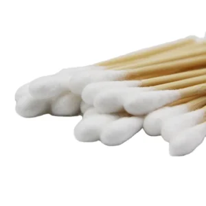 Tiny Parts Cleaning Cotton Swabs with 6” Length Wooden Handle Gun Cleaning Swabs