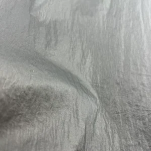 Top Selling 100% Polyester Nylon Taffeta Crepe Style PU Coated Fabric High Quality Winter Casual Jacket Material Knitted Backing