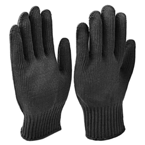 Tops Sell Industrial Stainless Steel Wire Polyester String Knitted Anti Wear Heat Cut Proof Resistant Safety Work Hand Gloves