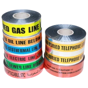 Tracer Wire Detectable Underground Utility Electric Cable Warning Marker Tape Aluminum Foil Pipes 3-inch Width 4-mil Thickness