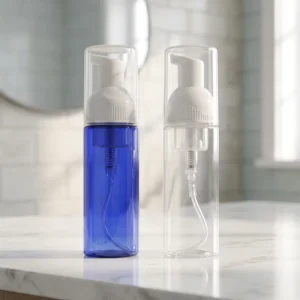 Transparent Blue Plastic Foaming Bottle 30ml 50ml Lash Foam Bottles Empty Foaming Cleanser Pump Bottle
