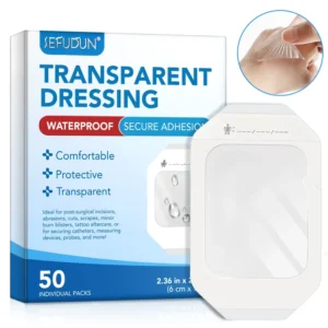 Transparent Film Waterproof Medical Wound Dressing Adhesive Patches 2.36″ x 2.75″ Comfortable for Abrasions Cuts Scrapes