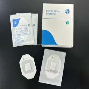 Transparent Island Self Adhesive Wound Dressings Window Frame Design for Comfortable Application