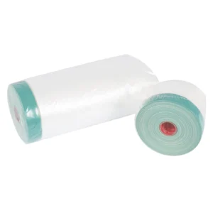 Transparent Plastic Sheeting Covering Film Automotive Painting Home and Car Waterproof Protection Masking Film Tape Roll