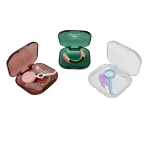 Transparent Slim Retainer Case Stylish Small Aligner Box Thin Night Guard Container Portable Retainer Holder