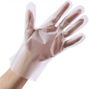 Transparent Waterproof TPE Disposable Gloves Medium Thick for Kitchen Cleaning Protection