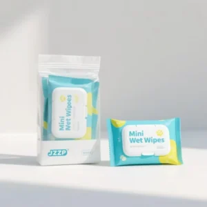Travel Size Mini Wet Wipes Eco Friendly Antibacterial Hand & Face Wipes Gentle & Refreshing for Adults and Kids