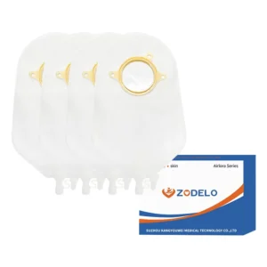 Two Piece Drainable Urostomy Bag 45mm Drain Valve Closure Adult Medical Stoma Pouch White 16x28cm CE Certified