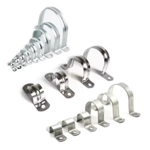 U Shaped Cable Clamp Saddle Hose Pipe Clamps U Type Pipe Saddle Clamps Adjustable Cable Galvanized Steel 304 Stainless Steel