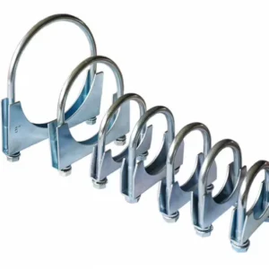 U Type Galvanized Steel 304 Stainless Steel Metal Saddle Pipe Hose Clamp for Exhaust Car Muffler