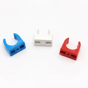 UK Standard U Type Rubber Clamp Saddle Shaped X Snap U Tube Clamp PVC Conduit Electrical Fitting Accessories for Export