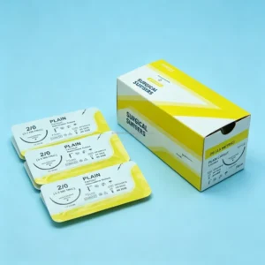 USP Standard Chromic Catgut Suture Natural Absorbable Sterile Surgical Catgut with Needle for Veterinary and Medical Use