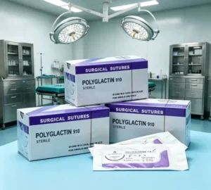 USP Standard PGA 910 Suture Polyglactin 910 Coated Braided Synthetic Absorbable Suture for General Surgery