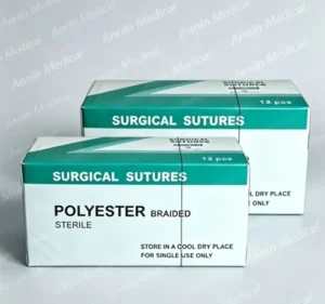 USP Standard Polyester Suture Braided & Coated Non-Absorbable Synthetic Suture for Orthopedic & Cardiovascular Surgery