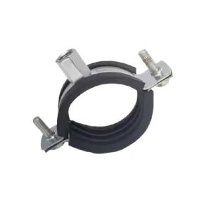 UTT61R Rubber Lined Split Clamp P Type Stainless Steel Galvanized Saddle with Black EPDM Rubber Hose Clamp Inch