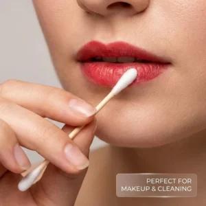 Ultra Soft Cosmetic Cotton Swabs Double Tipped Buds for Makeup Removal and Skincare Application