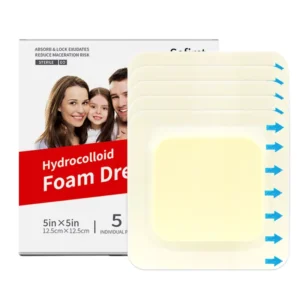 Ultrathin Sterile Hydrocolloid Dressing Self Adhesive Waterproof Highly Absorbent 10x10cm Patch for Bedsore Blister Care