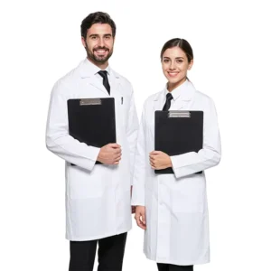 Unisex Long Sleeve Woven Medical Lab Coats Beauty Salon Hospital Doctor Coat Uniform