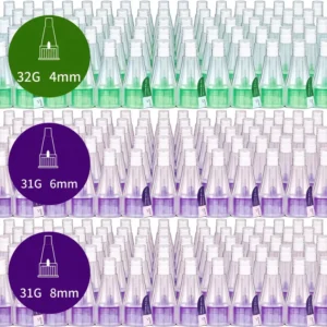 Universal 32G 4MM Insulin Pen Needle 31G 5MM 6MM 8MM Painless Needle Sterile Compatible with V1&v2 Injection Pen