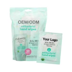Unscented Individually Wrapped Antibacterial Hand Wipes with Aloe Vera Disinfecting Sanitizer Wipes Kills 99.9% of Germs