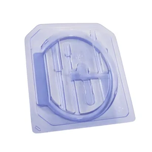Urethral Catheter Set Packaging Tray PET Blue Customized Disposable Box