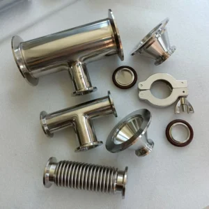 Vacuum Reducer Equal Stainless Steel KF40 Equal Tee Pipe Fitting 45 Degree Lateral Components Vacuum KF Flange Fittings