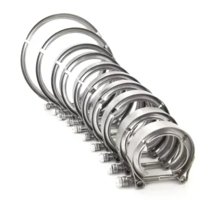 Vehicle Parts Exhaust Muffler Tube SS304 V-band Clamp for Car Turbo Outlet Pipe Vband Clamp Flanges Kit