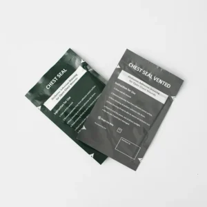 Vented Non-Vented Chest Seal Occlusive Adhesive Dressing for Open Chest Wounds