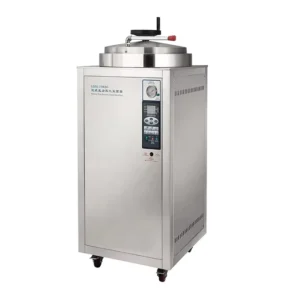 Vertical High Pressure Steam Autoclave Sterilizer 100/150 Liter with Automatic Discharge and 110V/220V for Laboratory Use
