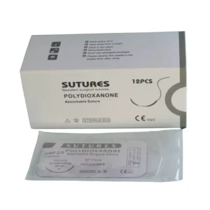 Veterinary Animal Hospital PDO Chromic Catgut Silk Nylon PGA 910 75cm Surgical Sutures With Sterile Needle Dog cat Pet Animal