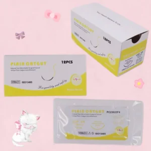 Veterinary Diagnostic Equipment Manufacturer Vet Care Suture With Needle Reverse Cutting Catgut Sterile Sewing
