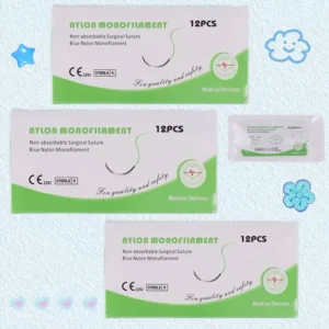 Veterinary Diagnostic Equipment Medical Consumables Needles Non Absorbable Nylon Silk Surgical Suture Dental Suture